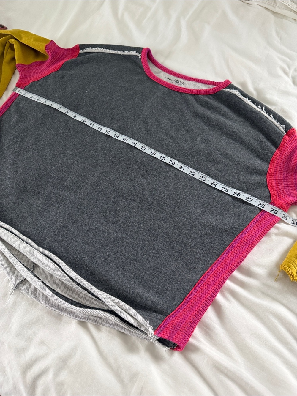 Natural Life Knit Trim Sweatshirt Size L / XL Women’s Grey - Picture 8 of 10